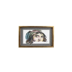 Karaca Dekoratives Tablett-Zeugma Çingene Kız (Zigeunermädchen) Tablett 25x40 cm Weıß01