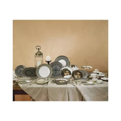 Karaca Dekoratives Tablett-Zeugma Çingene Kız (Zigeunermädchen) Tablett 25x40 cm Weıß01