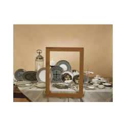 Karaca Dekoratives Tablett-Zeugma Çingene Kız (Zigeunermädchen) Tablett 25x40 cm Weıß01