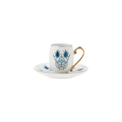 Karaca Mokka & Espressotassen Set-İznik Kaffeeservice für 6 Personen, 80 ml Blau01