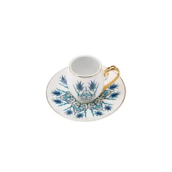Karaca Mokka & Espressotassen Set-İznik Kaffeeservice für 6 Personen, 80 ml Blau01
