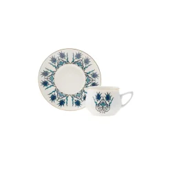 Karaca Mokka & Espressotassen Set-İznik Neues Formular Kaffeetasse Set für 6 Personen 100 ml Blau01