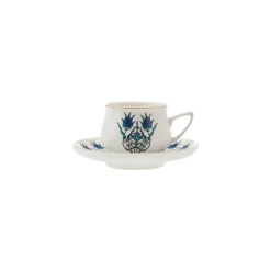 Karaca Mokka & Espressotassen Set-İznik Neues Formular Kaffeetasse Set für 6 Personen 100 ml Blau01