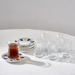 Karaca Teegläser Sets-İznik 12-teiliges Teeservice für 6 Personen Multıcolor