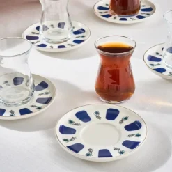 Karaca Teegläser Sets-İznik 12-teiliges Teeservice für 6 Personen Multıcolor