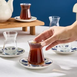 Karaca Teegläser Sets-İznik 12-teiliges Teeservice für 6 Personen Multıcolor