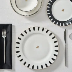 Karaca Tafelservice Für 6 Personen--Kollektion zum 50-jährigen Jubiläum Korea 24 Teil 6 Person Porzellan Dinner Set Schwarz01