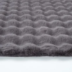 Karaca Teppich-Kaschmir Teppich 7/24 Cosy Premium Bubble Anthrazit 80x150 cm Anthracıt01