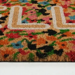 Karaca Teppich-Kaschmir Teppich Bunte Blumen Hallo Coco Fußmatte 45x75 cm