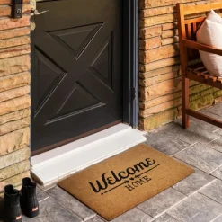 Karaca Teppich-Kaschmir Teppich Welcome Home Coco Fußmatte 45x75 cm