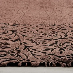 Karaca Teppich-Kashmir Teppich Viskose Premium Damast Lachs 80x150 cm Teppich Terrakotta