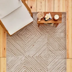 Karaca Teppich-Kasmir Hali 7/24 Skandinavischer Solaris-Teppich 120x180 cm Beıge01