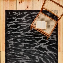 Karaca Teppich-Kasmir Hali 7/24 Skandinavischer Sturmteppich 160x230 cm Schwarz01