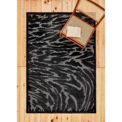 Karaca Teppich-Kasmir Hali 7/24 Skandinavischer Sturmteppich 160x230 cm Schwarz01