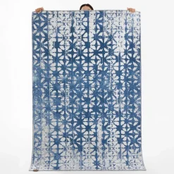 Karaca Teppich-Kasmir Hali Dekorative Kunst Trend Karpatos Doppelseitiger Teppich 120x180 cm Blau01