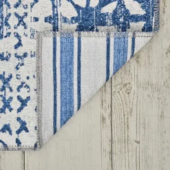 Karaca Teppich-Kasmir Hali Dekorative Kunst Trend Karpatos Doppelseitiger Teppich 120x180 cm Blau01