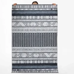 Karaca Teppich-Kasmir Hali Dekorative Kunst Trend Hitit Teppich 80x150 cm Grau02