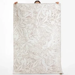 Karaca Teppich-Kasmir Hali Dekorative Kunst Trend Floral Doppelseitiger Teppich 120x180 cm Beıge01