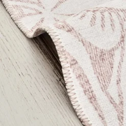 Karaca Teppich-Kasmir Hali Dekorative Kunst Trend Floral Doppelseitiger Teppich 120x180 cm Beıge01