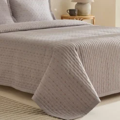 Karaca Bettüberwürfe Set-Margot Bettüberwurf Set 230x240cm + 2(50x70) cm Grau