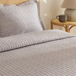 Karaca Bettüberwürfe Set-Margot Bettüberwurf Set 230x240cm + 2(50x70) cm Grau