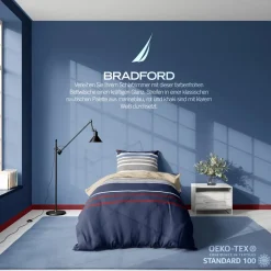Karaca Bettwäsche-Nautica Bradford Doppel Bettbezugsset, 200x200, 2x80x80