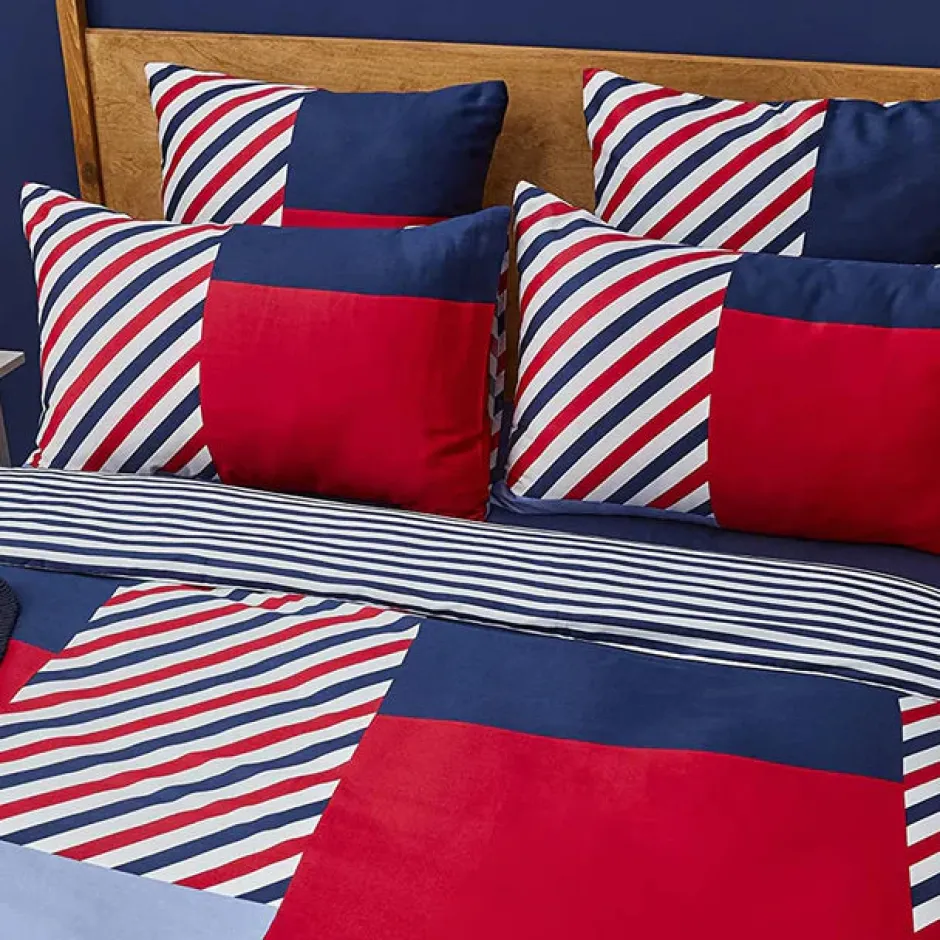 Karaca Bettwäsche-Nautica Home Morris BettbezugSet aus 100 % Baumwolle, 155 × 220 cm, Navy Blue Multi -