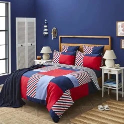 Karaca Bettwäsche-Nautica Home Morris BettbezugSet aus 100 % Baumwolle, 155 × 220 cm, Navy Blue Multi -