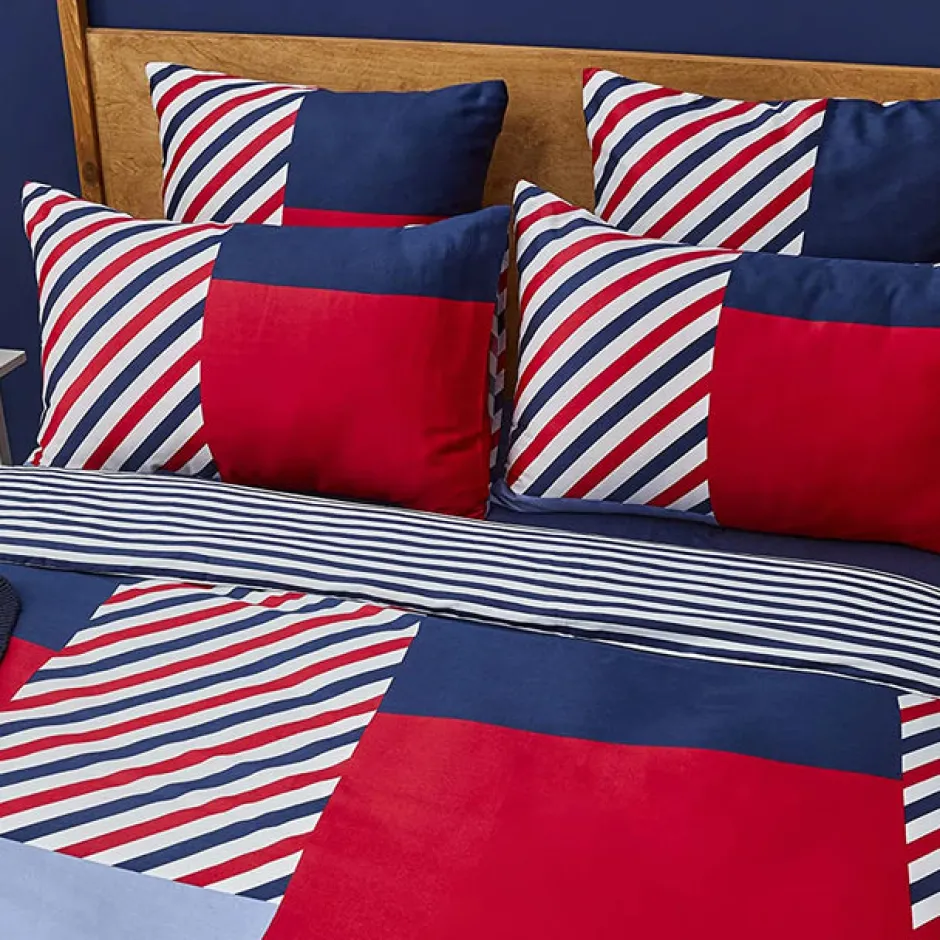 Karaca Bettwäsche-Nautica Home Morris BettbezugSet aus 100 % Baumwolle, 200 × 200 cm, Navy Blue Multi -