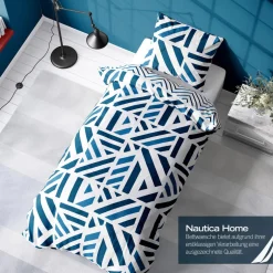 Karaca Bettwäsche-Nautica Home Orıon Bettwäsche Set 100% Baumwolle 135X200 + 80X80