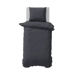 Karaca Bettwäsche-Nautica Solid Einzelperson Anthrazit Bettbezugsset, 155x220, 80x80
