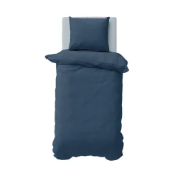 Karaca Bettwäsche-Nautica Solid Einzelperson İndigo Bettbezugsset, 135x200, 80x80