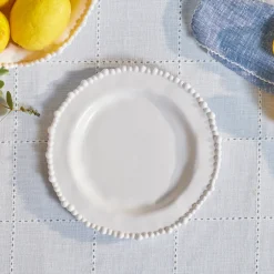 Karaca Dessertteller-Perla, Melamin‐Tortenplatte, 23cm, Weiß Weıß01