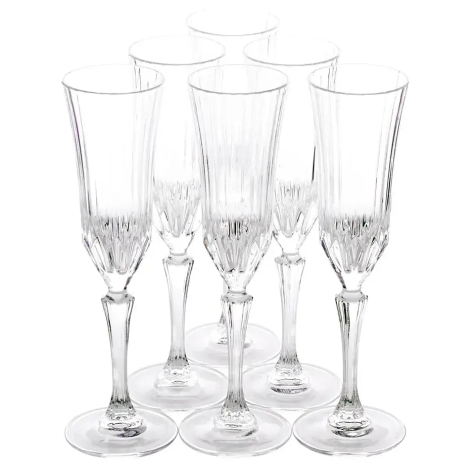 Karaca Gläser-Sets-Rcr Adagio Sektglas, 6 teilig, 180 ml Weıß01