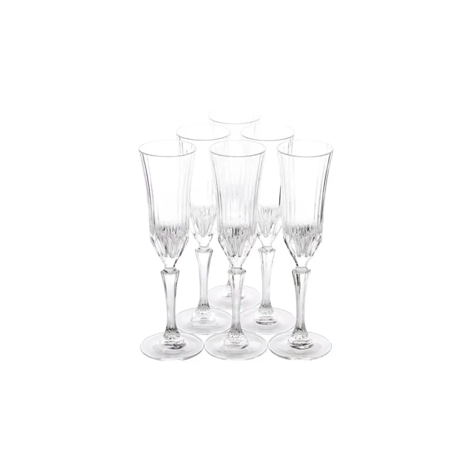 Karaca Gläser-Sets-Rcr Adagio Sektglas, 6 teilig, 180 ml Weıß01