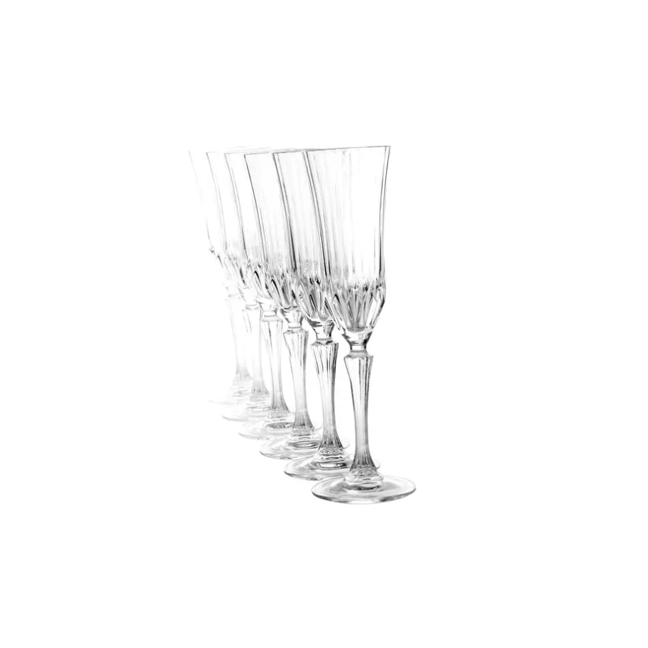 Karaca Gläser-Sets-Rcr Adagio Sektglas, 6 teilig, 180 ml Weıß01