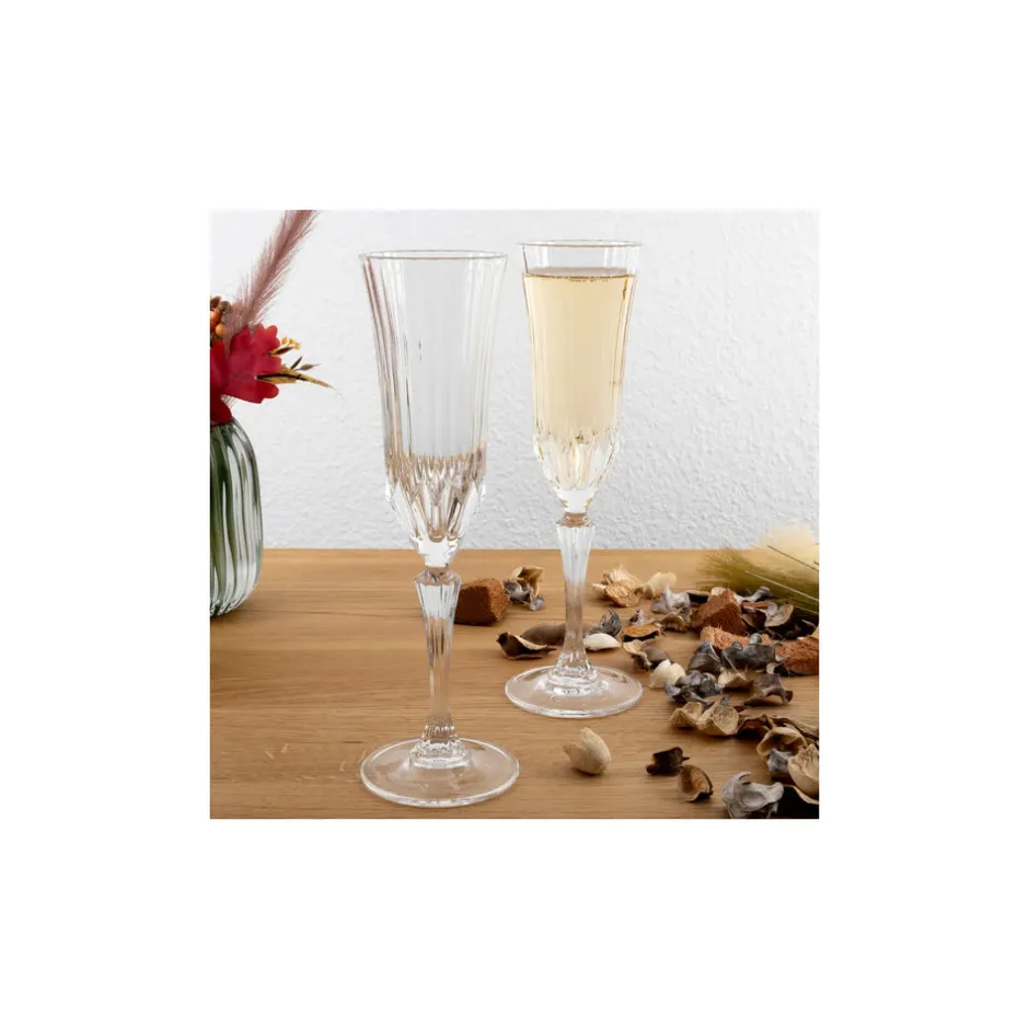 Karaca Gläser-Sets-Rcr Adagio Sektglas, 6 teilig, 180 ml Weıß01
