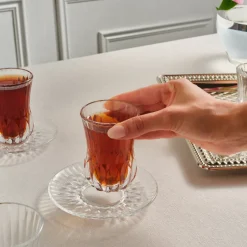 Karaca Teegläser Sets-RCR Adagio Teetassen-Set, 12-teilig, für 6 Personen