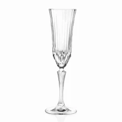Karaca Weingläser & Kelchglas-RCR Adagio 6-teiliges Flöten-Glas-Set 180 ml Klar