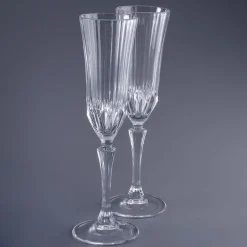 Karaca Weingläser & Kelchglas-RCR Adagio 6-teiliges Flöten-Glas-Set 180 ml Klar