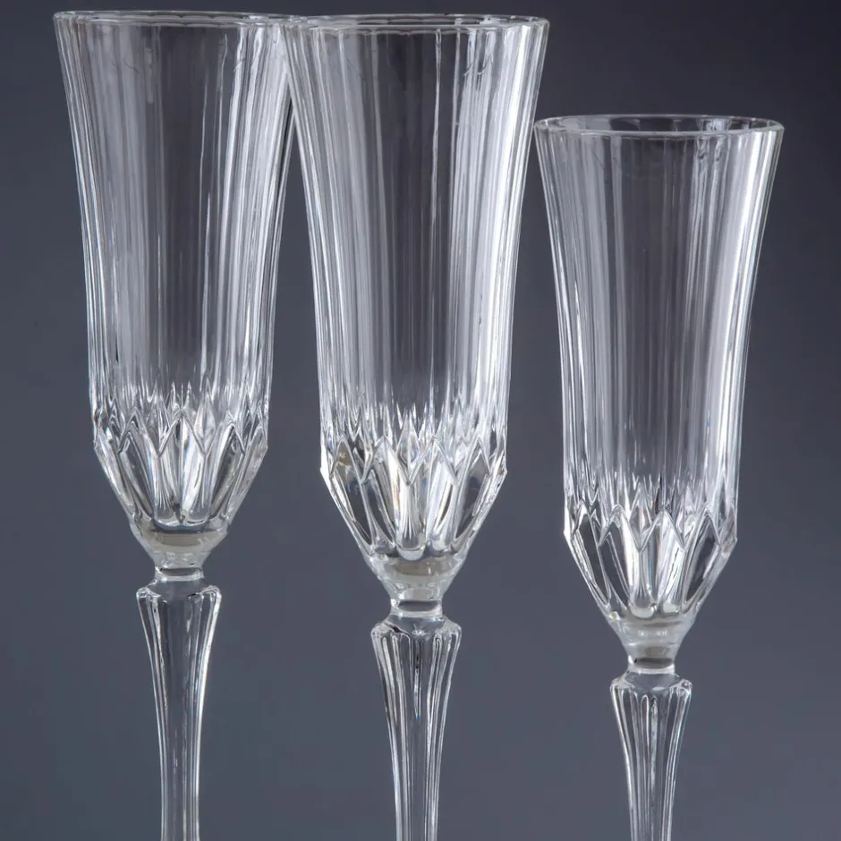 Karaca Weingläser & Kelchglas-RCR Adagio 6-teiliges Flöten-Glas-Set 180 ml Klar