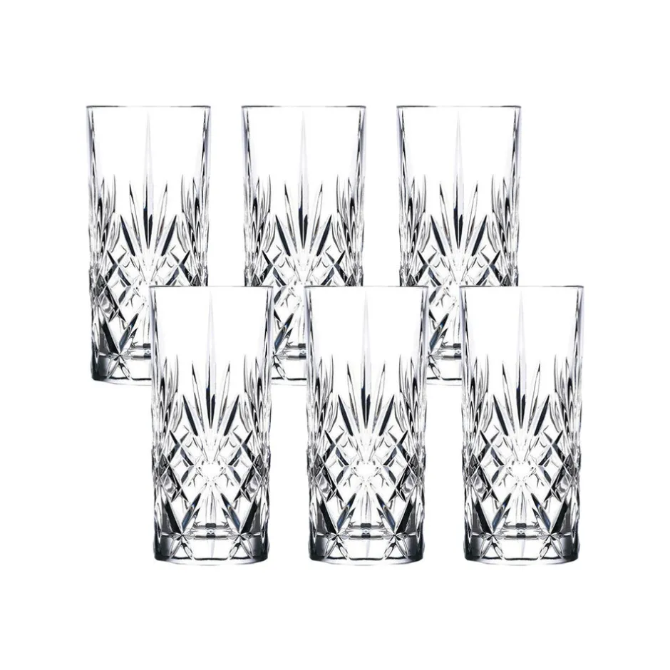 Karaca Weingläser & Kelchglas-RCR Melodia 6er-Set Trinkgläser 360 ml Klar