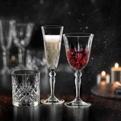 Karaca Weingläser & Kelchglas-RCR Melodia Kristall-Glas-Set, 6 Stück, 270 ml Klar