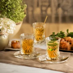 Karaca Teegläser Sets-Rcr Melodia Teetassen-Set, 12-teilig, für 6 Personen