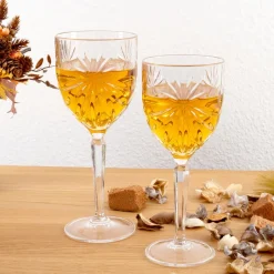 Karaca Gläser-Sets-Rcr Oasis 6 Stück Kleines Kelchglasset 230 ml Weıß01