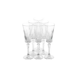 Karaca Gläser-Sets-Rcr Timeless 6 Stück Champagnerglasset 210 ml Weıß01