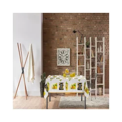 Karaca Tischdecken-Sarah Anderson Lemon (Zitrone) abwischbare Tischdecke 140x140 cm Gelb