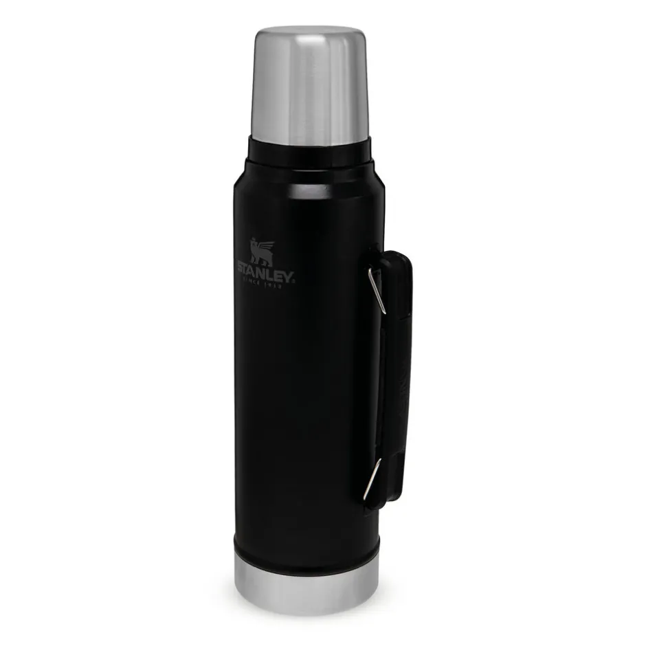 Karaca Thermoskannen-Stanley Legendary Classic Bottle 1,0 L Matte Black Matt Schwarz