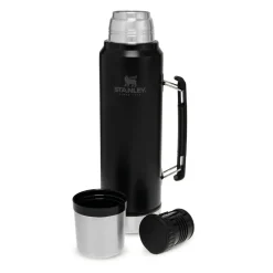 Karaca Thermoskannen-Stanley Legendary Classic Bottle 1,0 L Matte Black Matt Schwarz