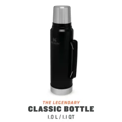 Karaca Thermoskannen-Stanley Legendary Classic Bottle 1,0 L Matte Black Matt Schwarz
